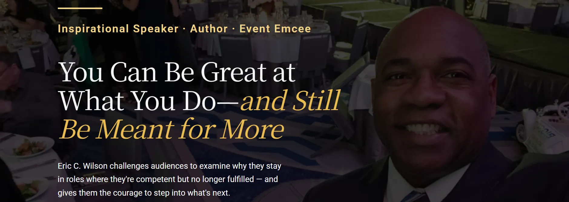 Eric Wilson Sr. SPEAKS